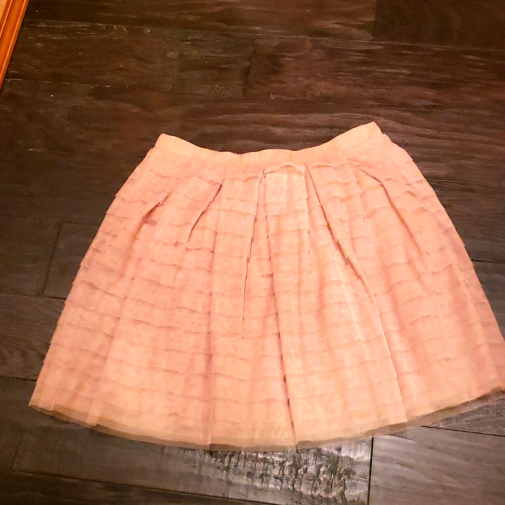 Bcbgmaxazria tulle salmon skirt